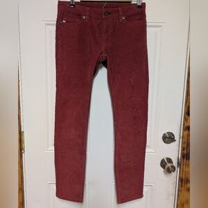 Stio Rivet Cord Pants Womens Sz 6 Roasted Beet Red Corduroy Straight Fit Stretch